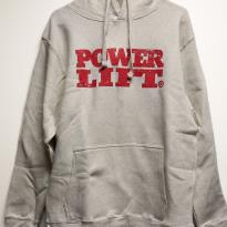 Stacked Logo Hoodie - Natural Heather & Pink | Power Lift