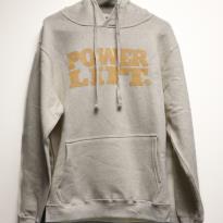 Stacked Logo Hoodie - Natural Heather & Peach/Tan | Power Lift