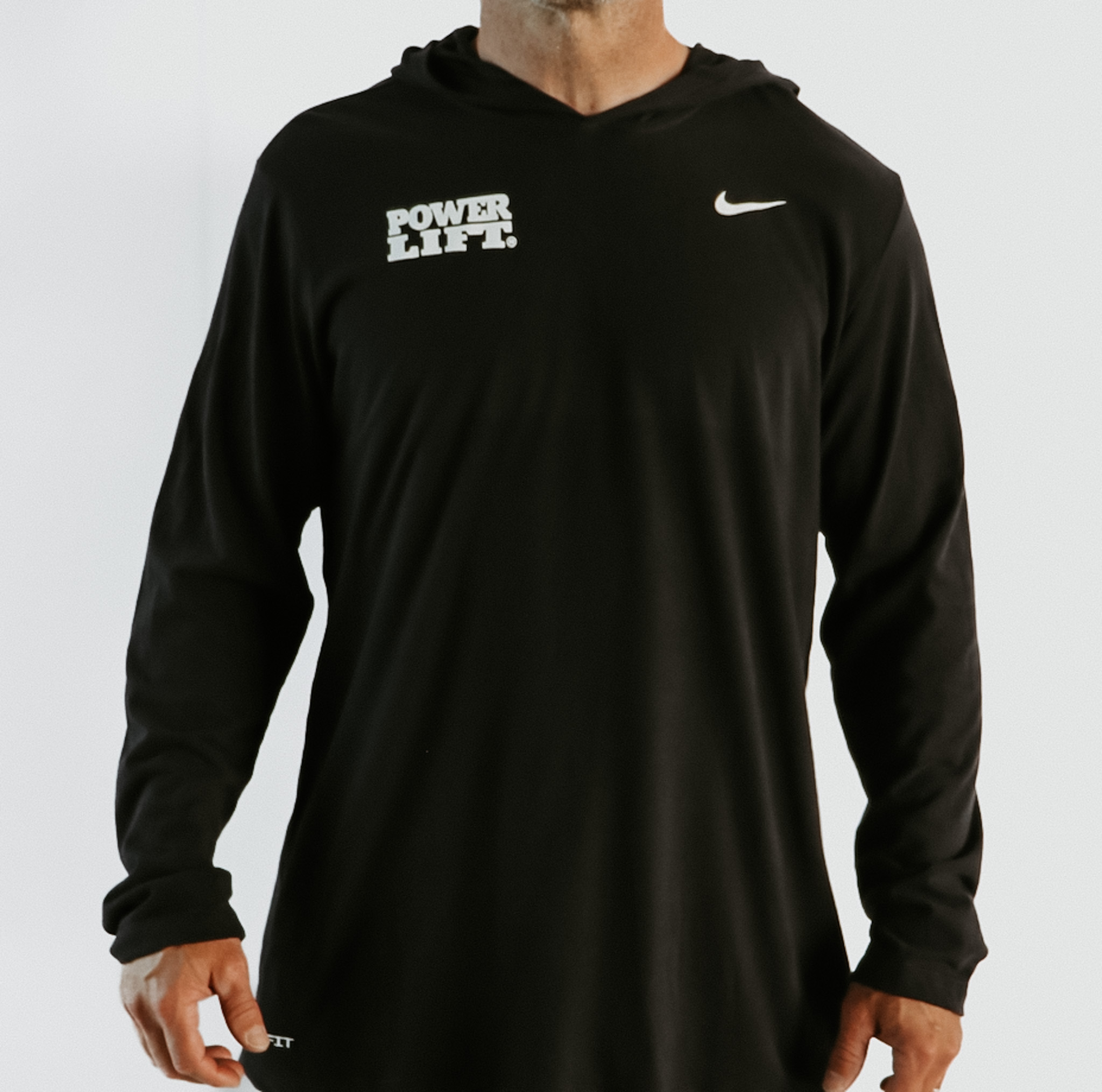 Nike Dry Long Sleeve Hoodie T-Shirt - Black 